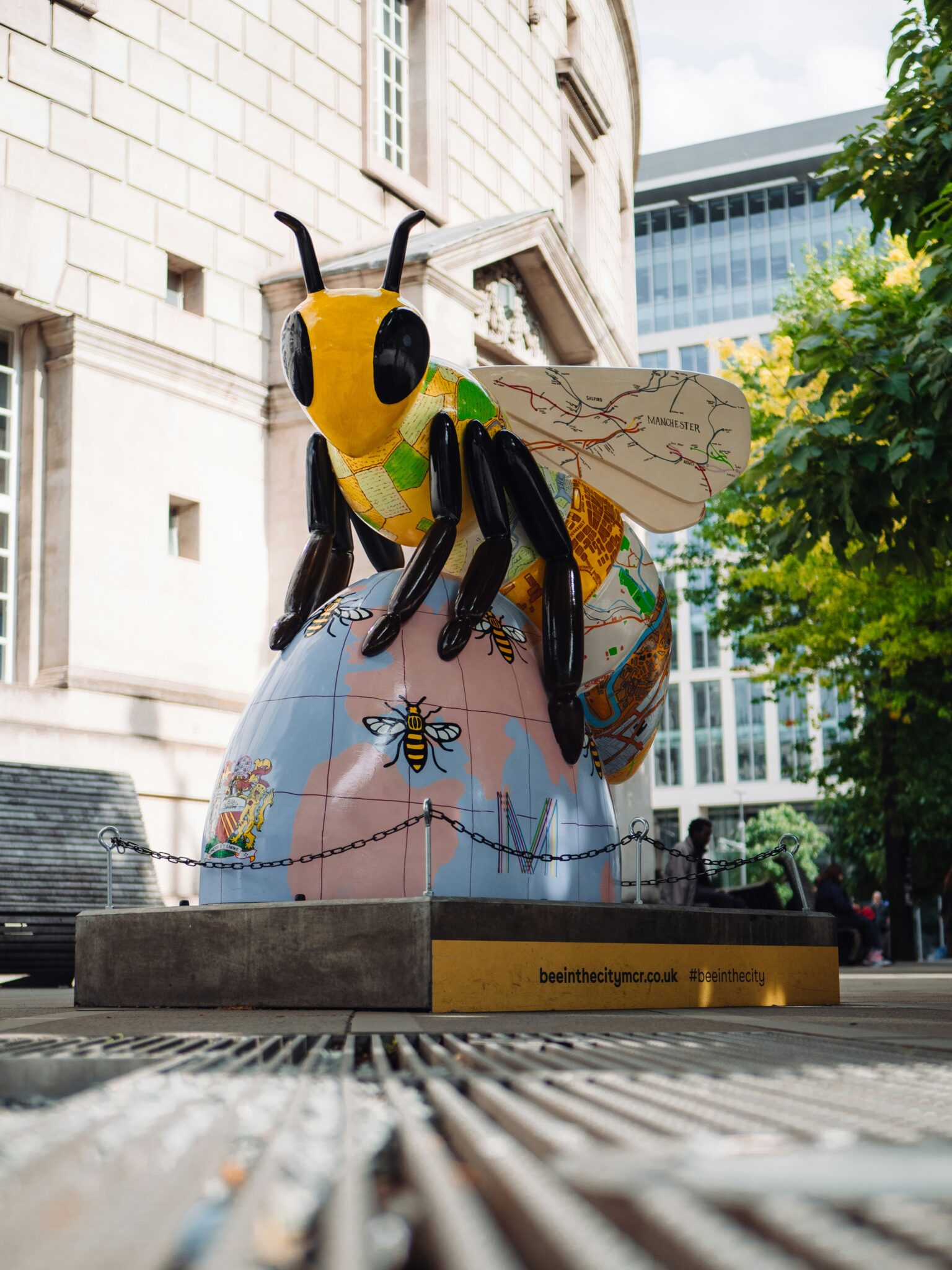 Bee sculpture in the centre of Manchester
